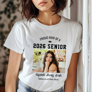 T-shirt Fière maman senior personnalisée année diplômé pho
