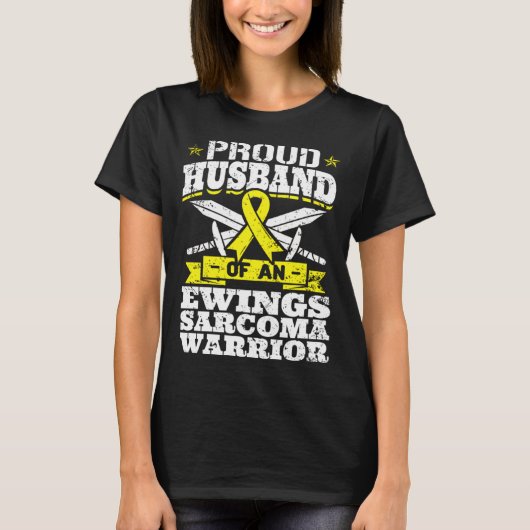 T-shirt Fière Mari D'Un Ewings Sarcoma Guerrier (Devant)