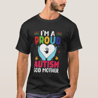 T-shirt Fière marraine fils autiste fille autisme prise de