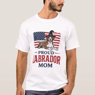 T-shirt Fière mère Labrador Patriote Chien Chemise Hallowe