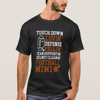 T-shirt Fière Mimi de football Grand-mère Mimi d'un plaque