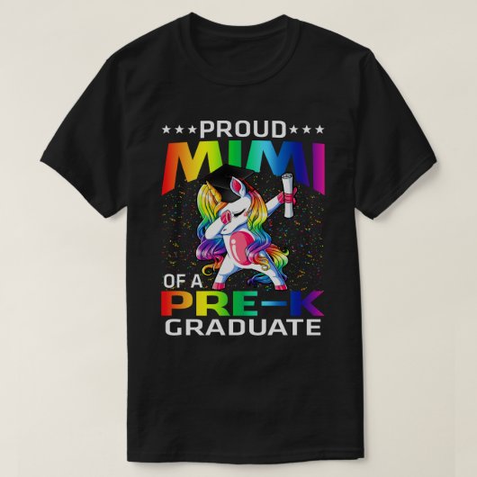T-shirt Fière Mimi D'Une Unicorne D'Études Pré-K (Design devant)