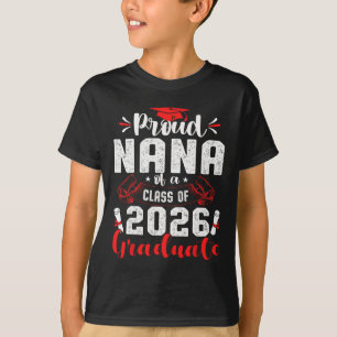 T-shirt Fière Nana d'un diplômé de la promotion 2026 Diplô