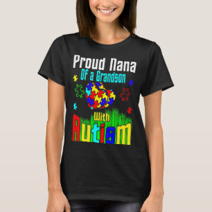 T-shirt Fière Nana D'Un Petit-Fils Avec Autisme