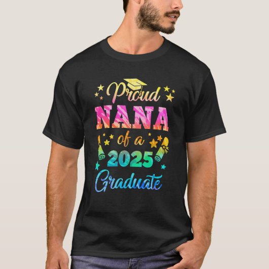 T-shirt Fière Nana D'Une Classe De 2025 Diplômé Senior 25 (Devant)