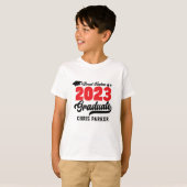 T-shirt Fière Nephew d'un Script Red Bold 2023 Graduate (Devant entier)