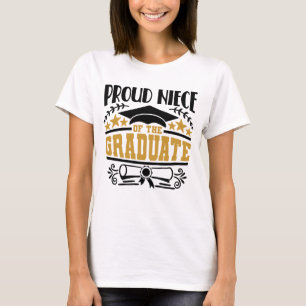 T-shirt Fière Nièce Du Diplômé