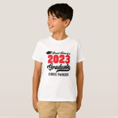 T-shirt Fière nièce d'un Diplômé Red Bold Script 2023 (Devant entier)
