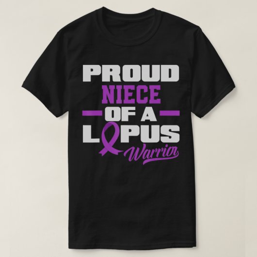 T-shirt Fière Nièce D'Un Lupus Guerrier Oncle Tante Lupus  (Design devant)