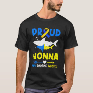T-shirt Fière Nonna Shark Down Syndrome Sensibilisation T2
