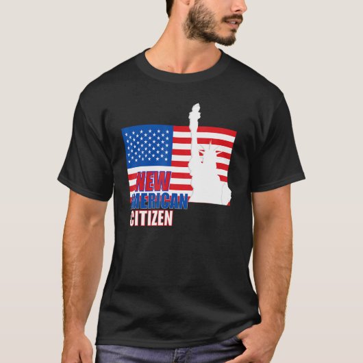 T-shirt Fière nouvelle CITOYENNE américaine Drapeau Citoye (Devant)