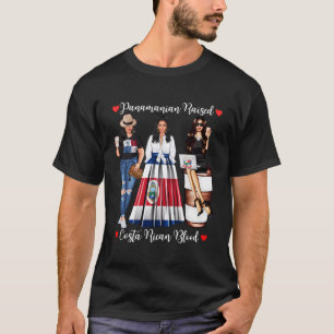 T-shirt Fière panaméenne avec racines du Costa Rica Costa