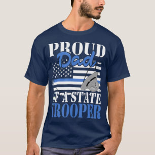 T-shirt Fière papa d'un policier de l'État
