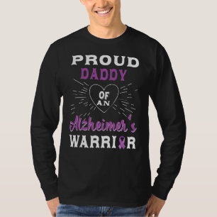 T-shirt Fière Papa D'Une Alzheimer S Guerrier Sensibilisat