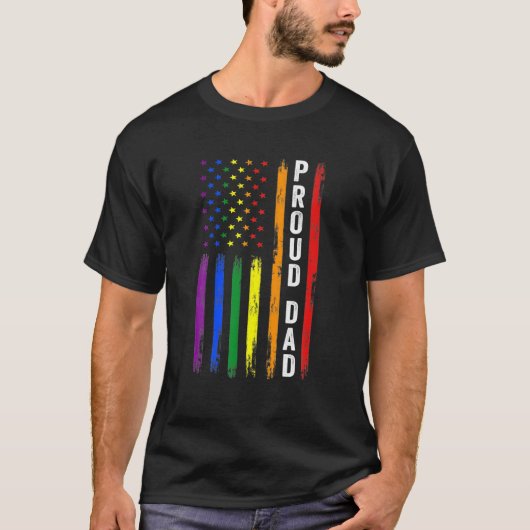 T-shirt Fière Papa LGBT Pride Funny Gay (Devant)
