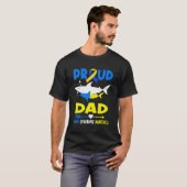 T-shirt Fière Papa Shark Down Syndrome Sensibilisation T21 (Devant entier)