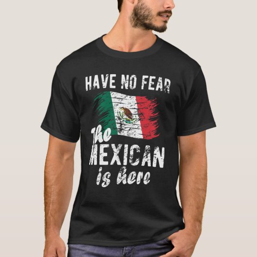 T-shirt Fière Patrimoine Mexicain Mexique Racines Drapeau  (Devant)