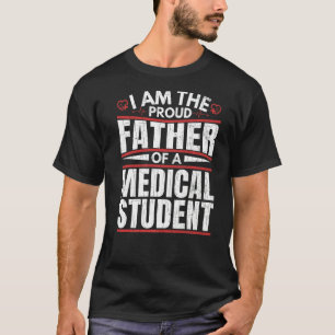 T-shirt Fière Père De L'École Médicale Graphique