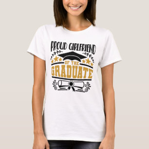 T-shirt Fière Petite Amie Du Diplômé