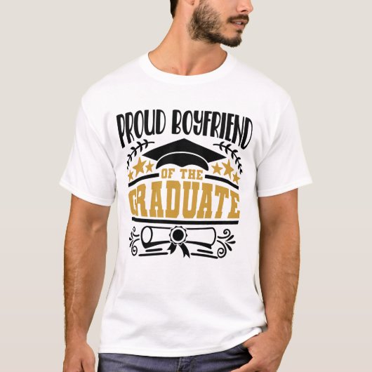 T-shirt Fière Petite Amie Du Diplômé (Devant)