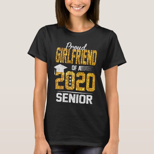 T-shirt Fière petite amie d'un Senior 2020 (Devant)