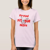 T-shirt fière pit bull maman cadeau amoureux des chiens t- (Devant)