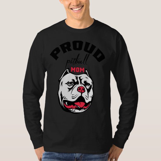 T-shirt Fière Pitbull Maman 393 (Devant)