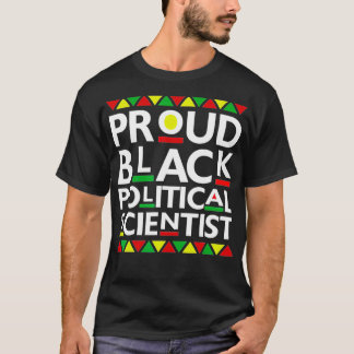 T-shirt Fière politologue noire P afro-américain