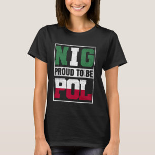 T-shirt Fière Pologne Nigérian Mélange Pologne et Nigeria 