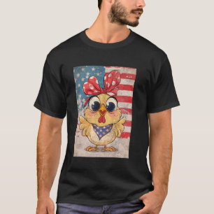 T-shirt Fière poule américaine mignonne et américaine
