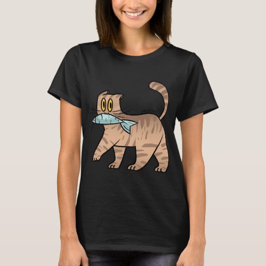 T-shirt Fière prise ou poisson-chat? (Devant)