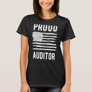T-shirt Fière profession d'auditeur drapeau américain