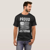 T-shirt Fière Profession gardienne Drapeau américain (Devant entier)