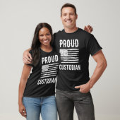 T-shirt Fière Profession gardienne Drapeau américain (Unisexe)
