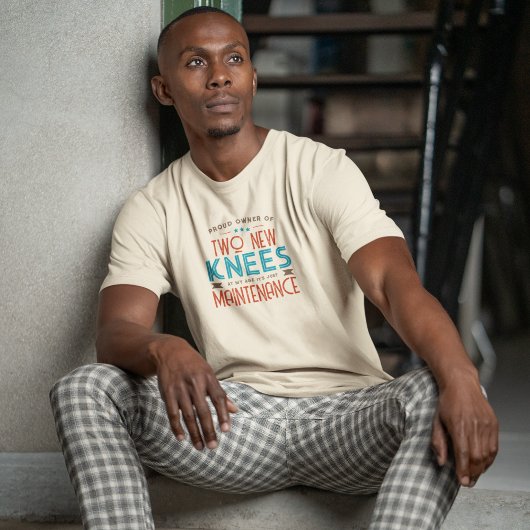 T-shirt Fière propriétaire de deux nouveaux genoux