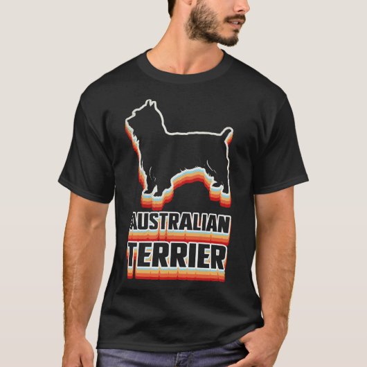 T-shirt Fière propriétaire du Terrier australien Retro Shi (Devant)