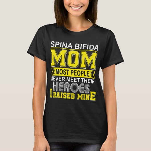 T-shirt Fière Spina Bifida Maman J'Ai Élevé La Mienne (Devant)