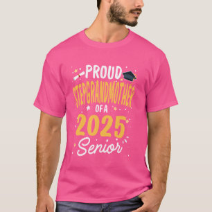 T-shirt Fière Stepgrand-Mère D'Une Classe 2025 Gradu Senio