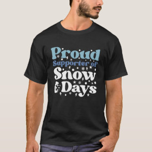 T-shirt Fière Supporter De La Neige Jours Super Rétro Chri