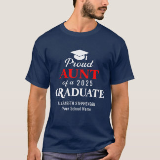 T-shirt Fière Tante de la famille de coordination diplômée