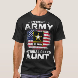 T-shirt Fière Tante de la Garde nationale de l'armée avec 