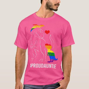 T-shirt Fière Tante Dinosaure T Rex Mama Lgbt Pride