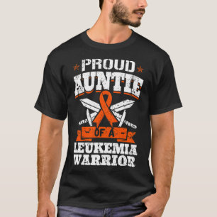 T-shirt Fière Tante D'Une Leucémie Guerrier Sensibilisatio