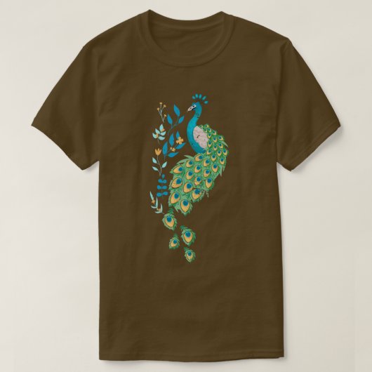T-shirt Fière Zoo Animal Inde Oiseau Peacock (Design devant)