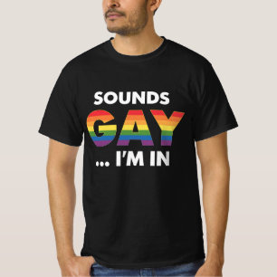 T-shirt Fièrement arc-en-ciel LGBTQ Fierté gay