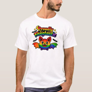 T-shirt 🦇🌈 Fièrement Fangtastique Chauve-souris