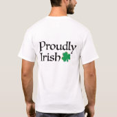 T-shirt Fièrement irlandais Rainbow Shamrock Heart (Dos)