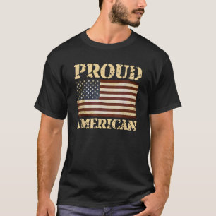 T-shirt Fiers cadeau américain USA Flag Pride America