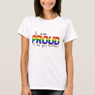 T-shirt Fiers de mon frère gay et frère frère de souten