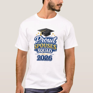 T-shirt Fiers époux squad 2026 diplômés assortis